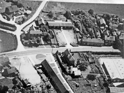 1968 village hall   aerial view