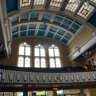 23 may  inside victoria methodist central hall sheffield