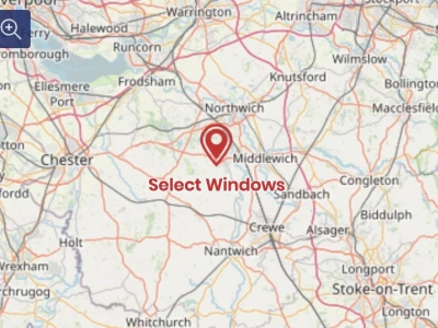 Map showing the location of Select Window Systems