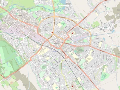 Map showing the location of Aylesbury Methodist Church