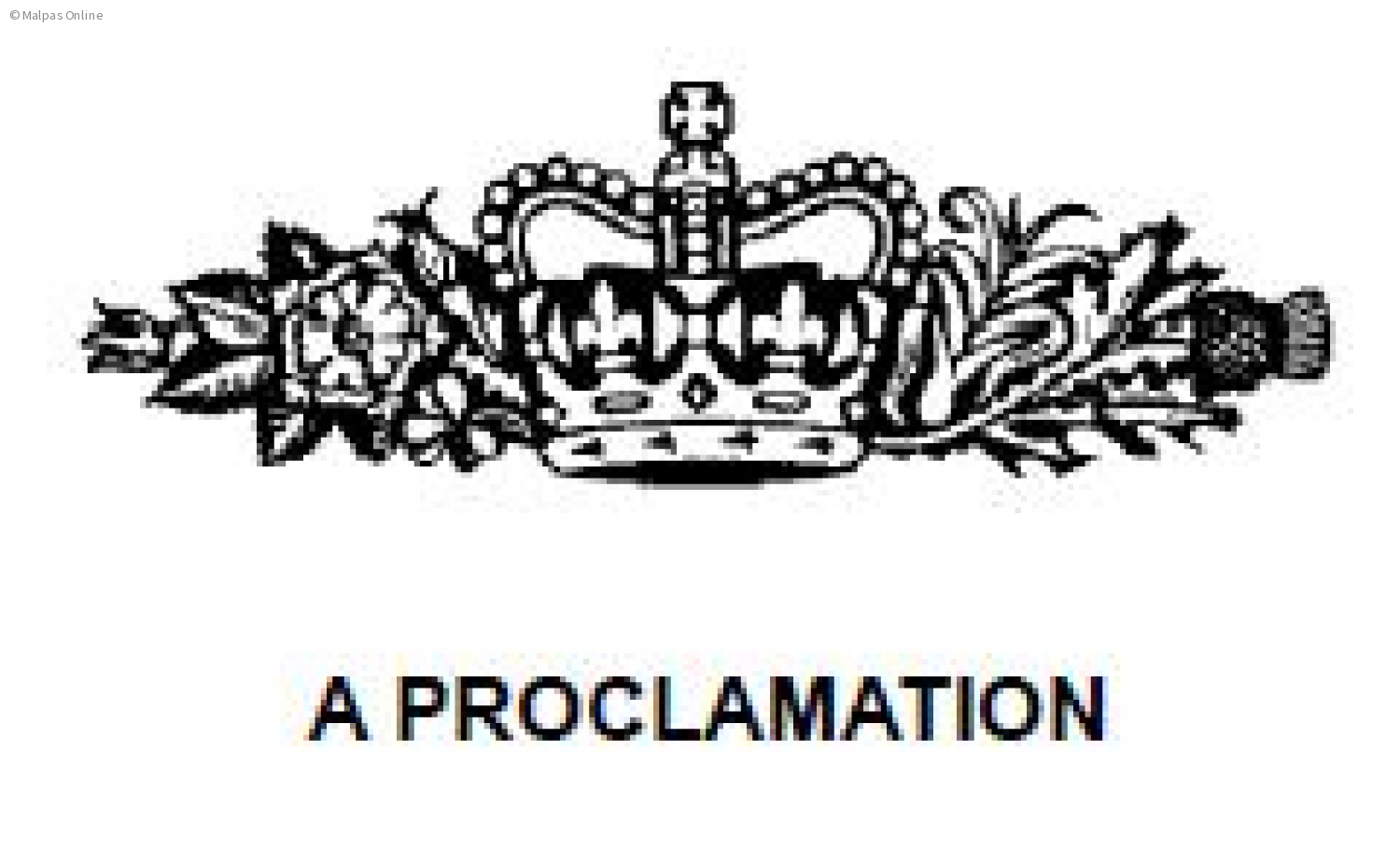 a proclamation