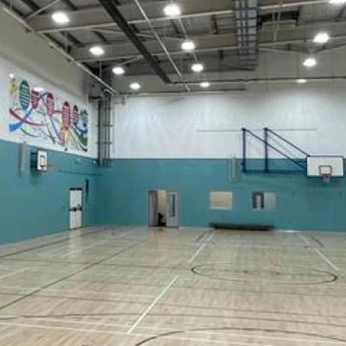 a view of the refurbished sports hall at st paul39s high school in manchester