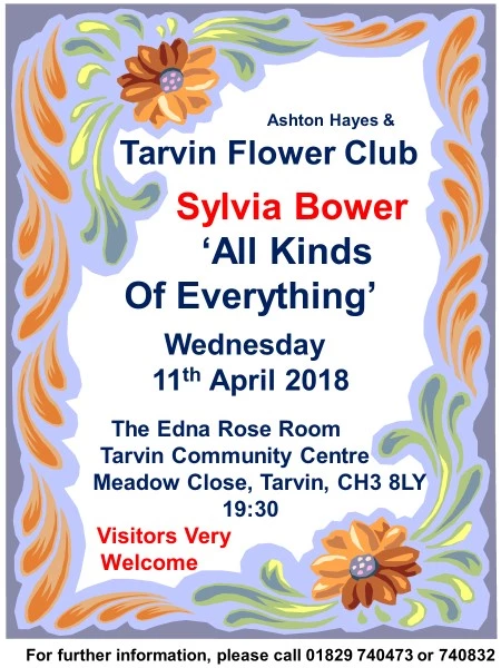 aht flower club poster april 2018