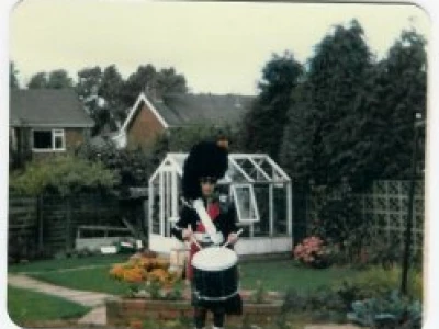 andy in the pipe band dressed aged 13