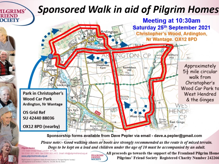ardington pilgrim homes walk 55 miles