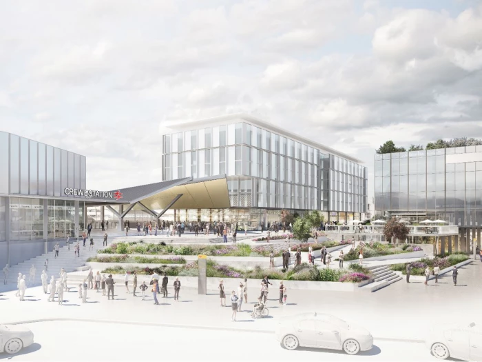 artist impression crewe station entrance