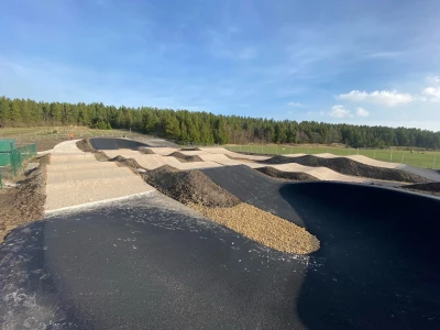 bedlington bmx track under construction