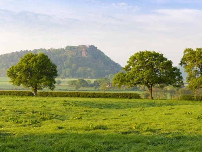 beeston castle and sandstone ridge landscape