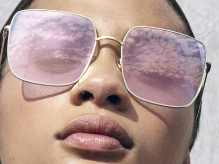 Woman wearing Dior sunglasses