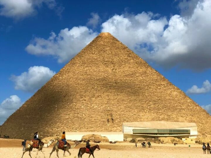 People near a Pyramid