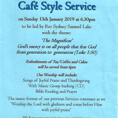 Cafe Style Service – Jan. 19