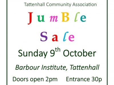 Barbour Jumble Sale 9 Oct 16