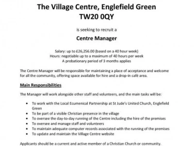 Centre Manager Advertisement 050218