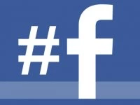facebook logo with hashtag