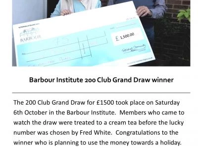 200 Club Grand Draw Winner 2018