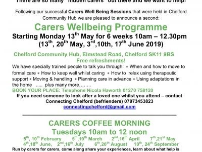 Carers Welbeing Programme leaflet Chelford NEW