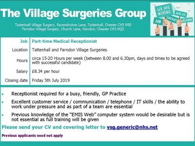 VSG job advert