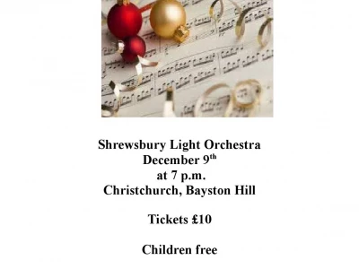 Bayston Hill Christmas 2022 concert poster