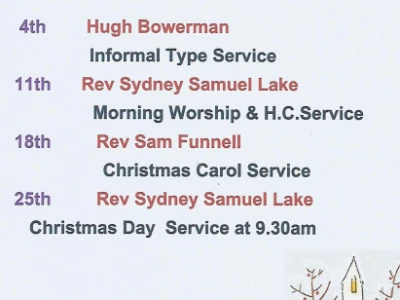 Services in December 2022
