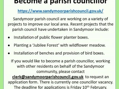 Parish Councillor advert 27-01-2023