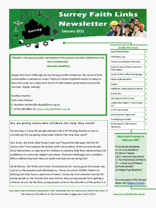 SFL Newsletter January 2021