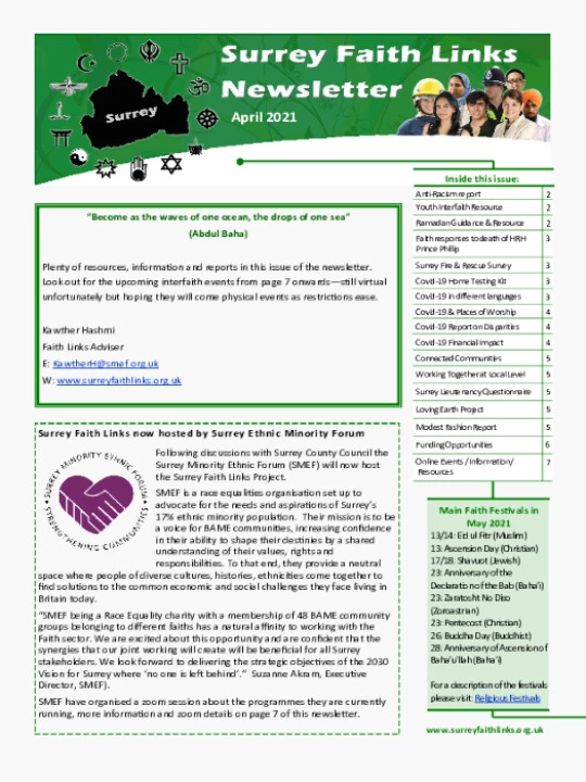 SFL Newsletter April 2021