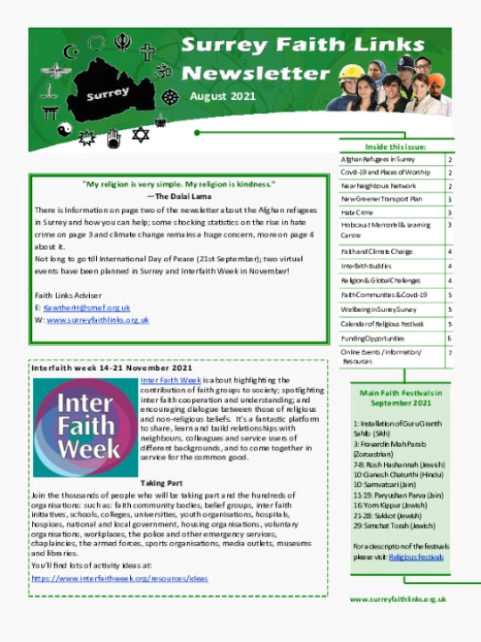 SFL Newsletter August 2021