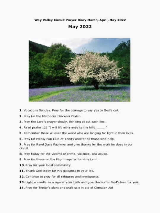 Circuit Prayer Diary May 2022