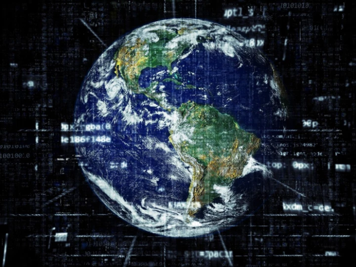 Earth, internet, globalization