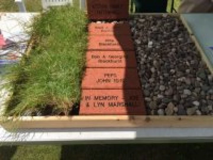 brick edged community path