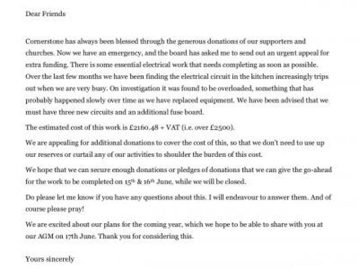 Urgent Appeal 2019