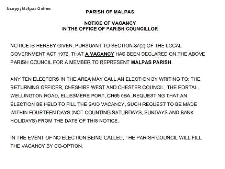 Parish Council vacancy