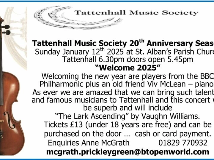 Tattenhall Music Society Jan 2025