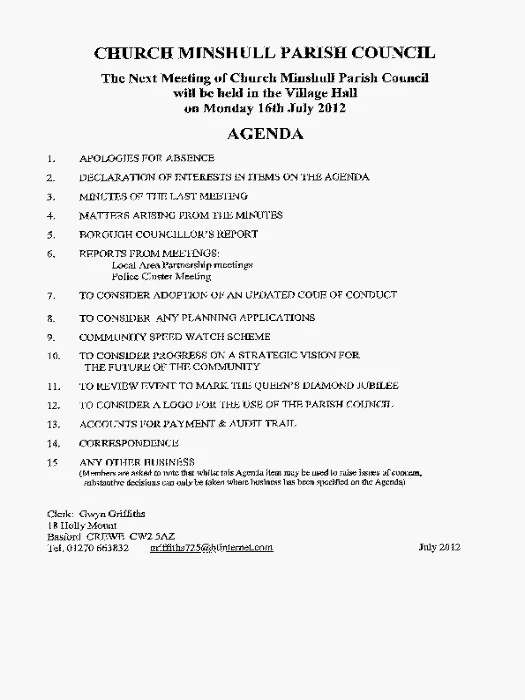 2012-07-16 PC Minutes & Agenda