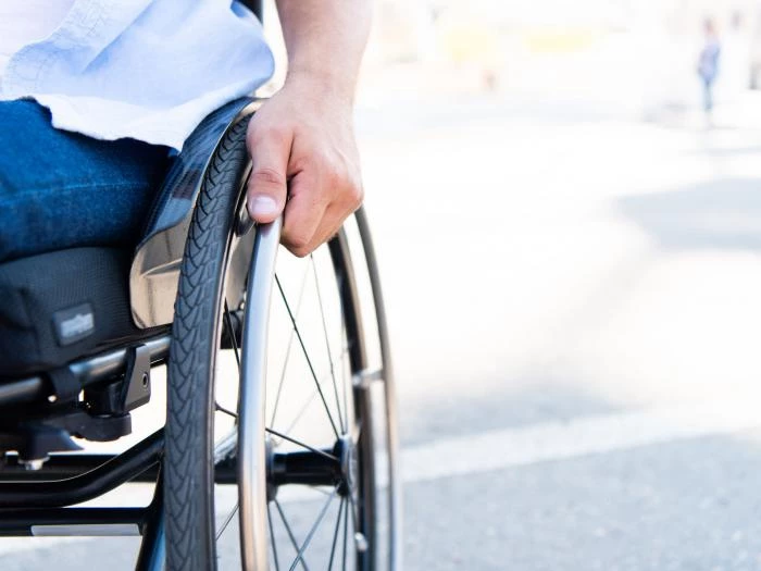 Disabled person in a wheelchair