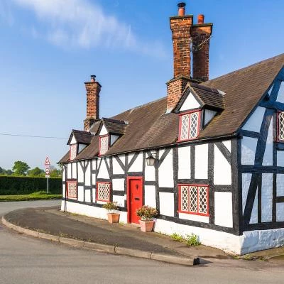 Traditional Black and White House at Beeston, Cheshire 4