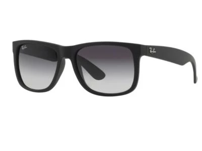 Ray-Ban Justin In Rubber Black With Crystal Grey Lenses RB4165 601-8G