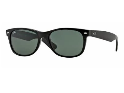 rb2132_901_tq Ray-Ban New Wayfarer in Black With Crystal Green Lenses