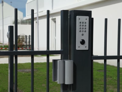 Entry keypad on gate