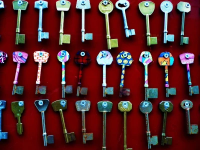Selection of coloured keys