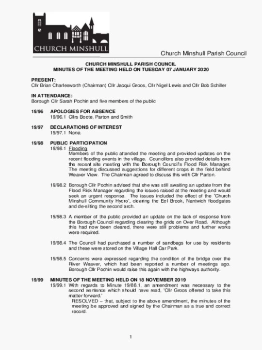 2020-01-07 PC Minutes