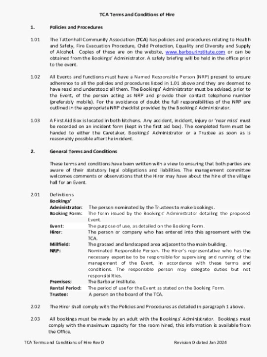 TCA T and Cs