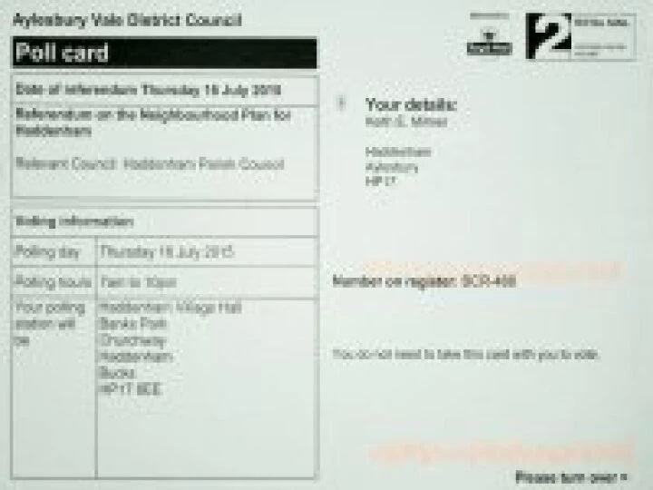 Referendum Polling Card