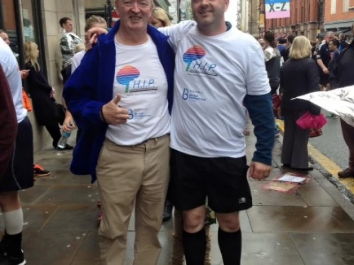 paul and Gary at manchester marathon