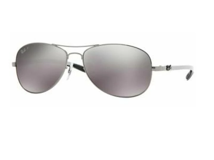 rb8301_004_N8_tq Ray-Ban Carbon Fibre Gunmetal / Grey Mirror Silver Polarised