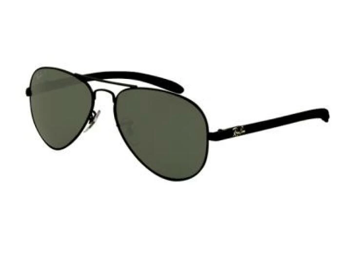 rb8307_002_n5_tq Ray-Ban Aviator Carbon Fibre Black / Green Polarised