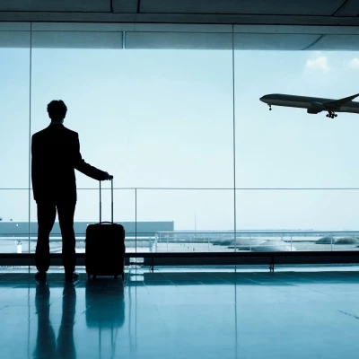 airport plane takeoff luggage passenger