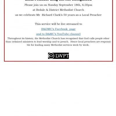 LP Rclark long service invite
