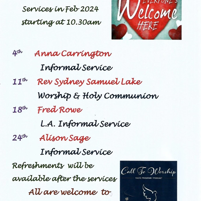 Sunday Services February 2024