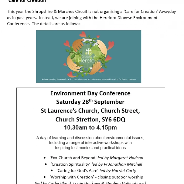 Care for creation with Diocese event